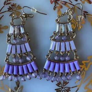 Spring Lavender Chandelier Earrings